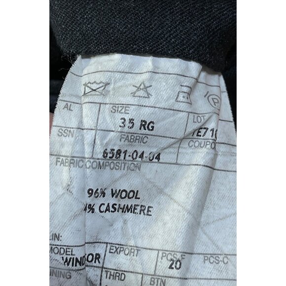 JoS A Bank Dress Pants Slacks Wool Cashmere Size 35 Dark Grey - Picture 6 of 7